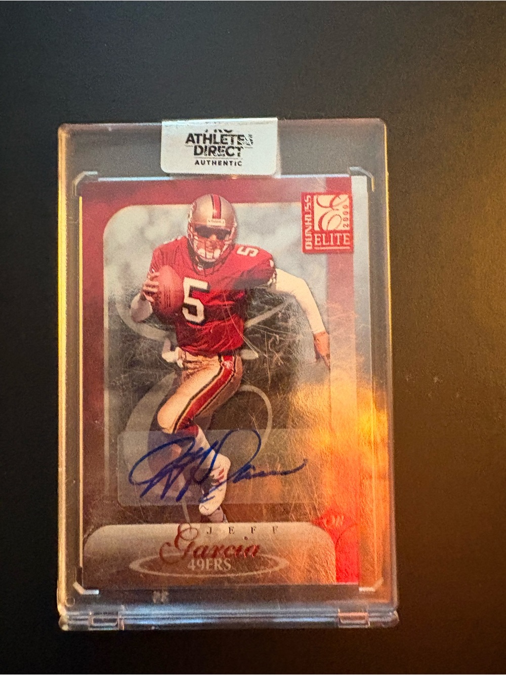 Athletes Direct Graded Football Card in Red and Gold